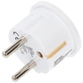 goobay Netzadapter US/Japan, Weiß - Schutzkontaktstecker (Typ F, CEE 7/7) > US-/Japan-Buchse (Typ B, NEMA 5-15, 3-polig)