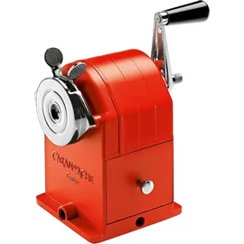 Caran d'Ache Caran Spitzmaschine d'Ache 455, mit Kurbel, für Stiftdurchmesser 4-10mm, rot/silber