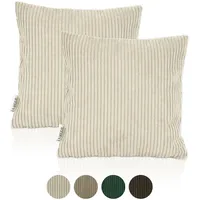 Lycce 2er Set Kissenbezug aus trendigem Cordstoff (40 x