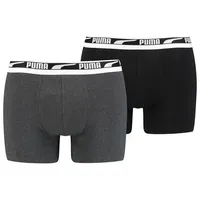 Puma 2er Pack PUMA Multi Logo Boxershorts Herren grey mélange XL