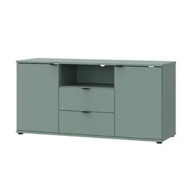 Forte Ganymede Lowboard 129,8 cm Grün Metall/Spanplatte/Holzwerkstoff