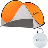 Wurfzelt Pop-up Zelt Automatikzelt Camping Strand Trekkingzelt UV - grau+orange
