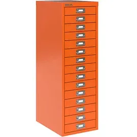 BISLEY MultiDrawerTM L3915 Schubladenschrank orange 15 Schubladen 27,8 x 38,0 x 85,7 cm