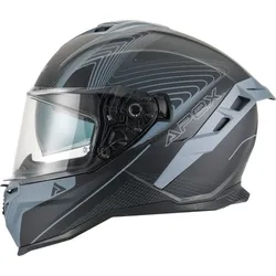 APEX FI200 Madrid Helm, schwarz-grau, Größe 2XL für Männer