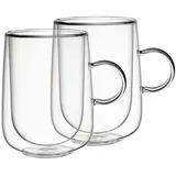 Villeroy & Boch Latte-Macchiato-Glas Set 2tlg. Artesano Hot&Cold Beverages Länge 12,8 x Breite 9,6 Höhe 12,5 cm