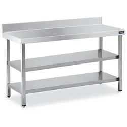 Edelstahl-Wandtisch 2 Einlegeböden 60x60