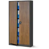 Jan Nowak Aktenschrank Metall Büroschrank abschließbar 90 cm JAN 4 Böden Stahl (Pulverbeschichtet 0,6 mm Wandmontage möglich PZH-zertifiziert) Ordnerschrank 50 Ordner Schloss 2 Schlüssel robust 13 Farben bunt