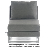 SonnenPartner Lounge-Mittelmodul Unique Aluminium mit Kissen flanell