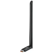 Baseus Externe USB-WLAN-2,4-GHz-150-Mbit/s-Netzwerkkarte mit 6-dBi-Antenne, Schwarz