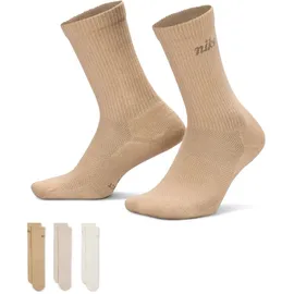 Nike Everyday Elevated Crew-Socken 3er Pack Beige/Mehrfarbig 42-46