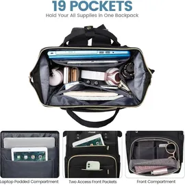 Rucksack Damen 15,6 Zoll Groß Backpack