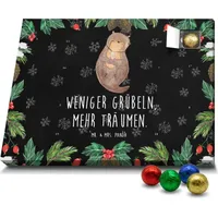 Mr. & Mrs. Panda Schoko Adventskalender Otter Muschel - Schwarz - Geschenk, Seeotter, Schokoladen Adventskalender, Büro, Fischotter, träumen, Tag... - Schwarz