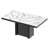 Design Esstisch HFE-111 Hochglanz ausziehbar Tisch Esszimmer 160 - 256 - Weiß