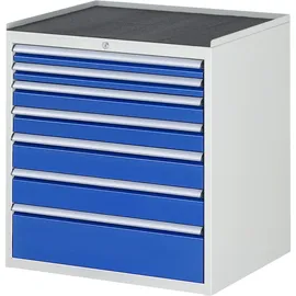 Rau Schubladenschrank m. Anti-Rutsch-Matte 7 Schubl.-XL 2x60 2x90 2x120 1x180mm