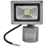 20W LED Fluter Floodlight Strahler mit PIR Bewegungsmelder Licht Scheinwerfer Außenstrahler Wandstrahler Grau Aluminium IP65 Wasserdicht AC 85-265V Kaltweiß
