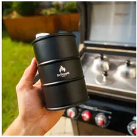 Grillrost.com BBQ Grillrost BBQ Mini Feuertonne - Ölfass, Made in Germany schwarz