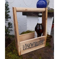 Deko-Impression Flaschenträger Löschtruppe Bierkasten Flaschenträger Holzkiste Weinregal 23,5 cm (1-St)