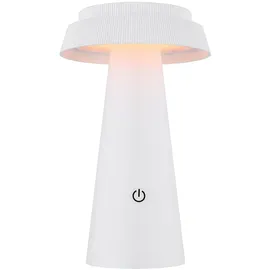 GLOBO Solarleuchte Kunststoff H 23 cm inkl. Touchdimmer weiß