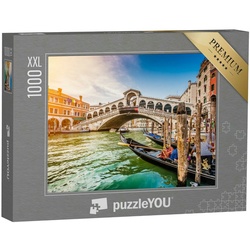 puzzleYOU Puzzle Puzzle 1000 Teile XXL „Rialto-Brücke in Venedig, Italien“, 1000 Puzzleteile, puzzleYOU-Kollektionen Europa, Venedig, Brücken, Brücken & Brunnen
