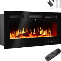 Tectake Elektrokamin Luci Schwarz