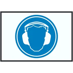 Gehörschutz tragen Symbol Schild A6 (105x148mm)