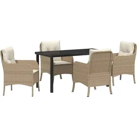 vidaXL Garten Essgruppe 5-tlg. Beige