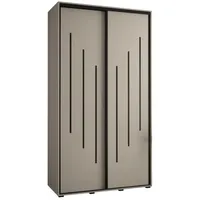 Abiks möbel MÖBEL Kryspol Schwebetürenschrank, Kaschmir, Metall, Nachbildung, 6