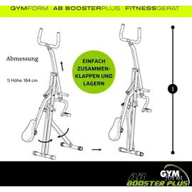 Gymform Gymform® Fitnessgerät für Zuhause klappbar - Trainingsgerät Ab Booster Plus