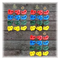 Loggyland Lauflernwagen Klettersteine für Kletterwand Set - Haltegriffe, Klettergriffe, (36-tlg., Set aus 12/24/36/48/60), mit Innensechskantschrauben und Einschlagmuttern