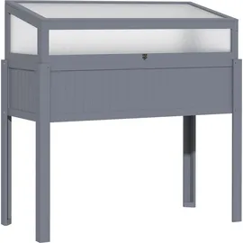 Outsunny Hochbeet Holz 120 x 54 x 122 cm Grau