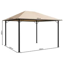 Quick Star Pavillon Nizza 4 x 3 m Beige