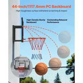 Vevor Basketballkorb Schwarz 111,76 x 100 cm