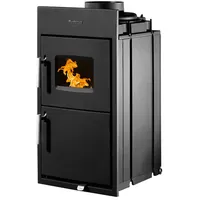 Buderus Logaflame HLS117 Stahl Schwarz/Abdeckplatte Frontplatte
