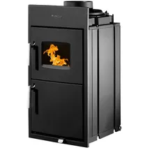 Buderus Logaflame HLS117 Stahl Schwarz/Abdeckplatte Frontplatte