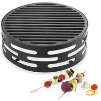 OLEIO Wokaufsatz für Feuerplatte Ø 25 cm pflegeleicht schwarz