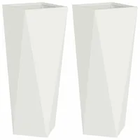 VidaXL Pflanzkübel 2 Stk Weiß 30 x 30 x
