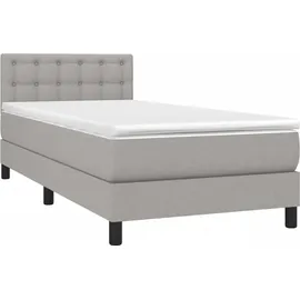 vidaXL Boxspringbett 100 x 200 cm Hellgrau