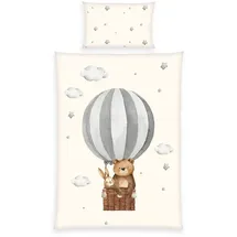 Baby Best Babybettwäsche BABY BEST "babybest Ballonfahrt", bunt, B/L: 100cm x 135cm, Renforcé, B/L: 40cm x 60cm, 2 Stk., Renforcé, Obermaterial: 100% Baumwolle, Bettwäsche, Wendebettwäsche