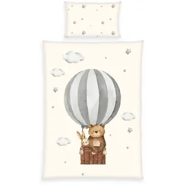 Baby Best Babybettwäsche BABY BEST "babybest Ballonfahrt", bunt, B/L: 100cm x 135cm, Renforcé, B/L: 40cm x 60cm, 2 Stk., Renforcé, Obermaterial: 100% Baumwolle, Bettwäsche, Wendebettwäsche