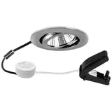 Brumberg LED-Einbaustrahler 230V rund Aluminium, Chrom