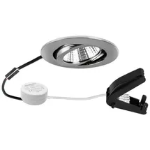 Brumberg LED-Einbaustrahler 230V rund Aluminium, Chrom