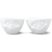 Tassen FIFTYEIGHT PRODUCTS / Tassen / Kleines Schälchen Set Nr. 2 „Verträumt & Glücklich“ (Porzellan, 100 ml, weiß, Made in Germany)