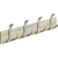 Hettich Garderobenleiste 4 Haken Eiche