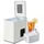 Homcom Eiswürfelmaschine, 12 kg 24 Std., 9 Eiswürfel in 7 Minuten, 2 Größen - Weiß