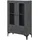 [en.casa] Vitrine Søndersø 70 x 31 x 115 cm Dunkelgrau