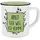 Geda Labels Tasse Arbeit geh weg 0,4 l Grün