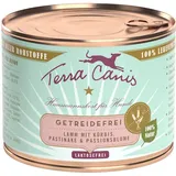 Terra Canis Getreidefrei 200g Dose Hundenassfutter 12 x 200 Gramm Lamm mit Kürbis, Pastinake & Passionsblume
