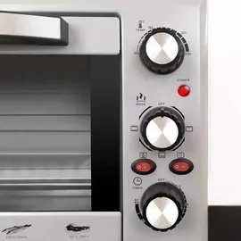 Grunkel HR-28SILVER, Manuelle Reinigung 28L 49cm Umluft Grill Silber