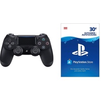 Playstation 4 - DualShock 4 Wireless Controller, Schwarz & PSN Card-Aufstockung | 30 EUR | √∂sterreichisches Konto | PSN Download Code