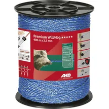 AKO AKO, Gartenzaun, Litze, Premium Wildhog, blau 6x0,25 Cu, 400m